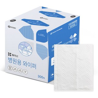 유한킴벌리 힐더스 병원용 와이퍼 300매 초음파젤 제거 다용도 타올 와이프올, 1개