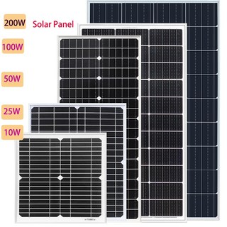BOGUANG 18V Rigid Solar Panel Monocrystalline Cell 경질 유리 태양 전지 패널 단결정 셀 고효율 발전 PV 패널 충전 10W 25W, 3.19.8V 50W, 1개