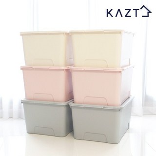 마카롱 리빙박스 90L 1개, 라이트그레이, 90L