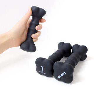 이지홈트 네오프렌 아령 덤벨 세트, 1kg, 2개