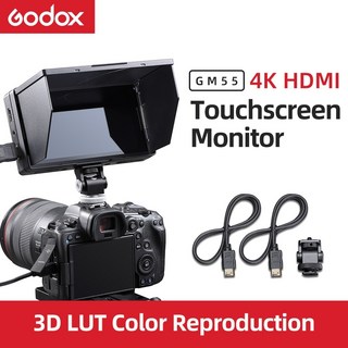 dslr 모니터 카메라 필월드 Godox-GM55 4K 5.5 인치 DSLR 3D LUT 터치 스크린 IPS FHD 1920x1080 비디오 HDMI 필드 Dslr, 1개
