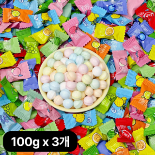샤오커오라 민트향 비타민C 과일 12종 믹스 베트남 무설탕 사탕 캔디, 100g, 3개
