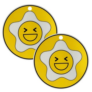 라이프리듬 실리콘 인덕션 보호 매트 스크래치 방지 냄비 받침 2p 세트, 2개, 엘러우(20cm)