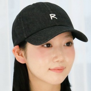 베이직엠 남성 여성 사계절 야구모자 볼캡 데님 알파벳 R