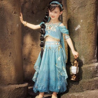 알라딘 자스민 여아 공주님 드레스 유아 디즈니 공주 키즈 옷 어린이 생일 파티 원피스