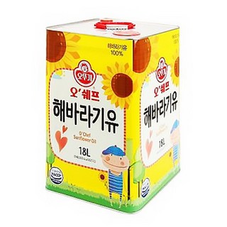 오뚜기 오쉐프 해바라기유 18L, 1개