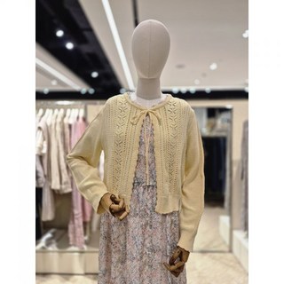 백화점 [써스데이아일랜드] 스트링러블리가디건 T242MCD134W 아울렛, S, 옐로우