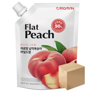 까로망 납작복숭아 리플잼 1kg 2개, 12개