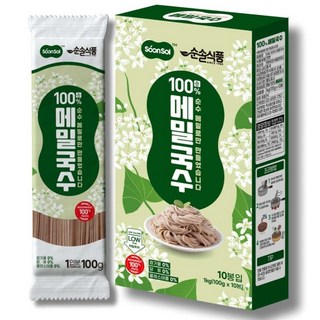 순솔 100% 메밀국수 제로나트륨 설탕없는면, 1박스, 1kg