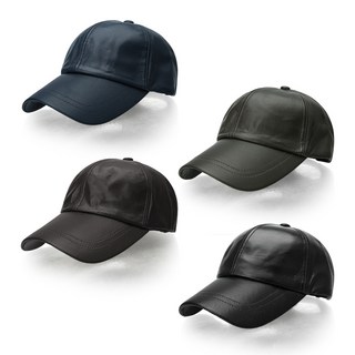 팸드님 앤드류 레더 볼캡 남녀공용 천연가죽 심플 캡모자 4Colors