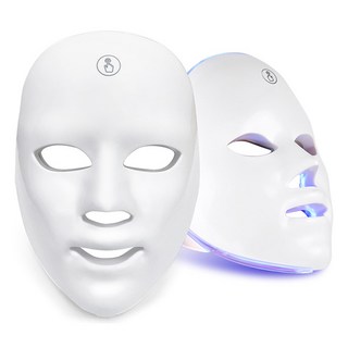Windee 무선 LED 마스크 피부 미용기 7색 LED 광원 케어 홈케어 피부관리기 USB충전식, 1개, 화이트, 1060