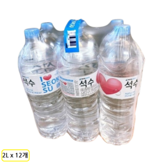 석수 먹는샘물 생수, 2L, 12개