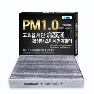 대한 PM1.0 활성탄 초미세먼지 에어컨필터 KC, KC147, 1개