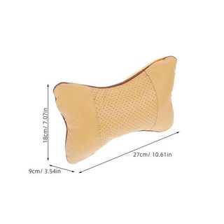 목 보호대 베개 휴식 자동차 좌석 지원 머리 받침 패드 쿠션 여행, 1개, 2. Beige