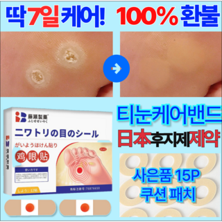 웰리보 티눈 밴드 굳은살 패치 발바닥 풋케어 12개, 1박스, 12개입
