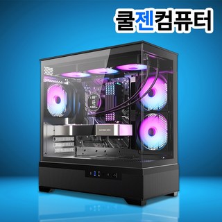 쿨젠컴퓨터 조립PC 7500F 4060 고사양 게이밍 데스크탑 배그 롤 발로란트 PC방 본체 쿨젠CG1[7500F/4060] WIN11 Home 1TB 32GB 블랙 상품 이미지