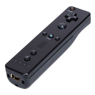 Wiimote 용 Wii U 용 Wii 용 무선 원격 컨트롤러 교체, 검은 색, Black, 1개