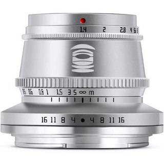TTARTISAN TTArtisan 35mm f/1.4C X 마운트 후지 필름 블랙 렌즈 명장 광학 2년 보증, L마운트 일본직구, 실버