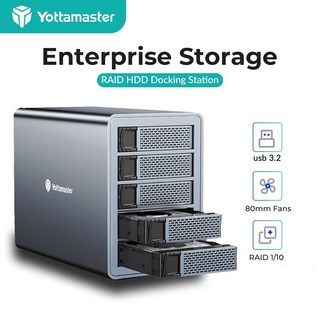 Yottamaster 5 Bay USB3.1 외장 HDD 인클로저