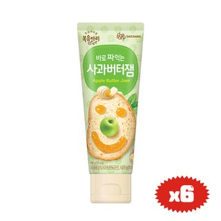 복음자리 바로 짜먹는 사과버터잼, 100g, 6개