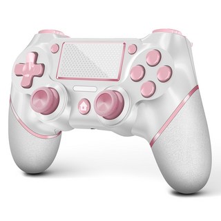 AceGamer PS4 핑크 조이스틱용 무선 컨트롤러 더블 쇼크 터치패드 3.5mm 오디오 잭 슬림 프로 PC와 호환, 1개