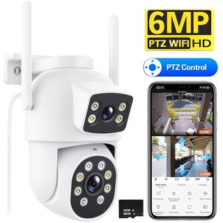 프리라이프 - CCTV 실외용 ip WiFi 카메라 듀얼 렌즈 방수 와이파이 감시카메라, 1개, B40 64GB