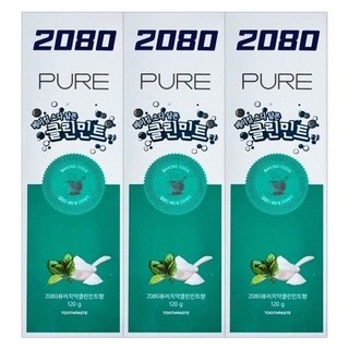 2080 베이킹소다 담은 퓨어 치약 클린민트 120g 3개입 X 1개, 3개