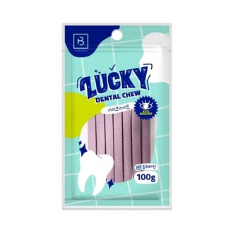 브리더랩 럭키 덴탈츄 100g 강아지 치석간식 블루베리향, 1개