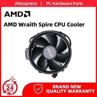 PC쿨러 CPU 냉각 케이스 쿨러 무소음 AMD 오리지널 레이스 스파이어 4 핀 지지대 가능 R3 R5 5500 R7 7700x 7800x3d 프로세서 선풍기 AM4 마더보드, 1) 없음 RGB Black, 1개, 없음