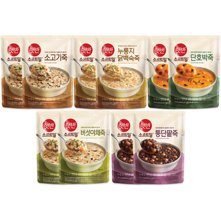 비비고 즉석죽 세트 5종 10개, 420g, 1세트