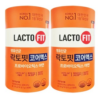 NEW 종근당 락토핏 코어맥스, 120g, 2개