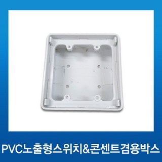 PVC 노출형 스위치 콘센트 겸용 박스, 1개
