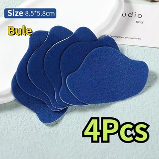 4pcs 스포츠 신발 수리 스티커 스웨이드 뒤꿈치 보호대 마모 방지 구멍 자체 접착 패치 Insoles 풋 케어 삽, 파란, 4개