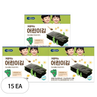 베베쿡 처음 먹는 어린이김, 15g, 15개, Original(오리지널)