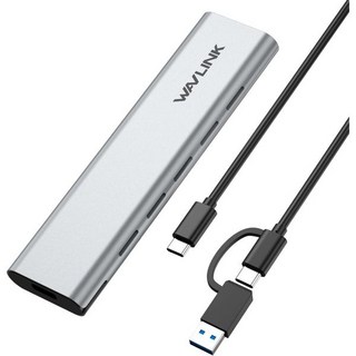 웨이브링크 알루미늄 외장 M.2 NVMe 및 SATA SSD 인클로저 USB 10Gbps UASP 트림 지원 M-Key/B+M Key PCIe 호환 2230/2242/2260/