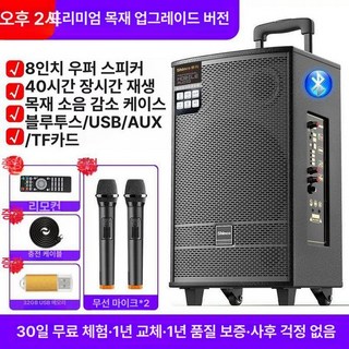 블루투스 스피커 야외 무선 앰프 우퍼 버스킹 공연, 기본 색상, 14인치 USB 2개+32G