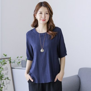 우일 여성용 인견 플리츠셔링 블라우스