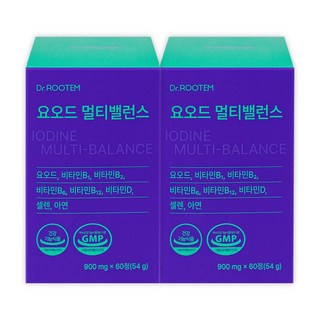 닥터루템 갑상선 요오드 아이오딘 멀티비타민 영양제 멀티밸런스, 2개, 60정