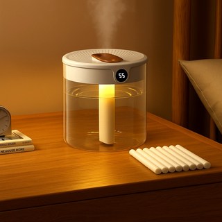 마이뚜뚜 대용량 무드등 조용한 디지털 usb 미니 가습기 1.5L+필터 8개, 화이트