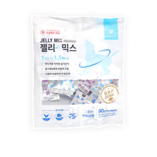 라메르 젤리 믹스 캐닌 90g 강아지 저칼로리 건강 간식, 1개, 치킨,치즈,고구맛