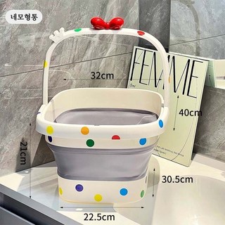 휴대용 접이식 족욕통 가정용 기숙사 발 마사지 족욕기, 사각형 족욕기, 1개