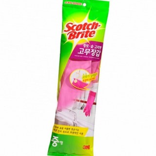 3M)황토·숯 고리형고무장갑(대)-박스(60개입), 1개