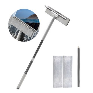 ZOZOFO 투인원 스텐 길이조절 유리창닦이 스퀴지 브러시 밀대 30x180cm 화이트 1개 상품 이미지