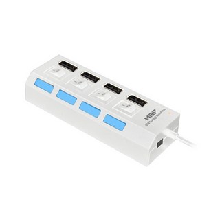 엠비에프 MBF-H04PWH USB2.0 4포트허브 유전원 화이트, 1개