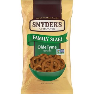 Snyder's of Hanover 과자 칩 스나이더스 오브 해노버 프레첼 스틱 가족용 16온스, 올드 타임, 16 온스 (1팩), 1개