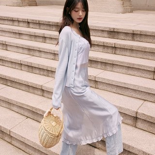 로라로라 SHEER EMBROIDERY BUSTIER ONEPIECE BLUE179242