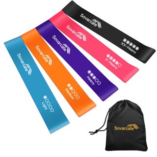 운동밴드 스트레칭 요가 근력강화 라텍스 튜빙밴드 5종 세트, 1세트, 파란색, 주황색, 보라색, 빨간색, 검은색
