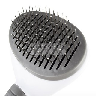 보람스마켓 원터치 펫브러쉬 반려동물털 바늘빗 한번에제거 강아지 고양이 엉킴 털갈이 이중모 단모 장모 댕냥이 진드기, 블루 얇은빗