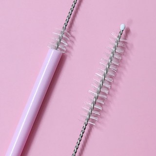 상세정보참조 빨대 세척솔 텀블러 브러쉬 좁은 24cm, 1개, 스틸