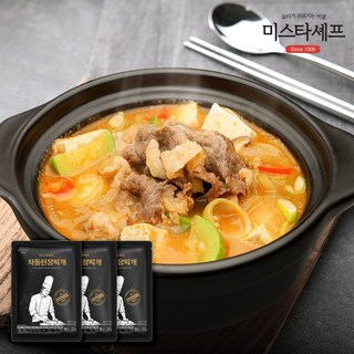 미스타셰프 차돌 된장찌개 500g 3팩, 3개